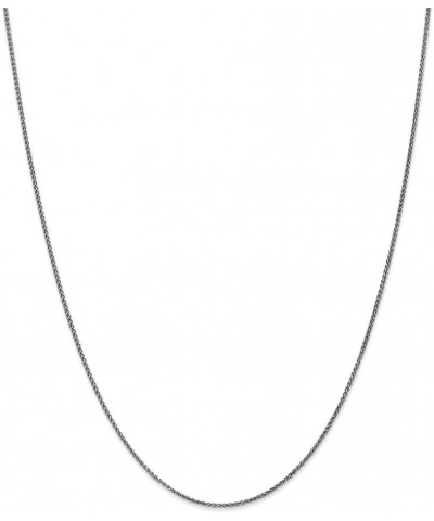 14k White Gold 1.2mm Solid Diamond-Cut Spiga Chain Necklace - with Secure Lobster Lock Clasp 20.0 Inches $110.16 Necklaces