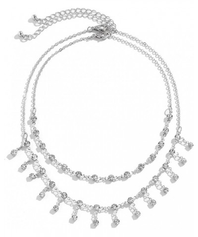 Rhinestone Necklaces for Women Black Choker Necklace Vintage Layered Necklace Gold Sparkle Rhinestone Party Necklace Adjustab...