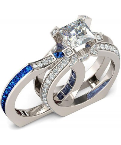 Diamond Wedding Ring Set for Women: Sterling Silver Interchangeable Halo Bridal Set Engagement Anniversary Promise Ring Valen...