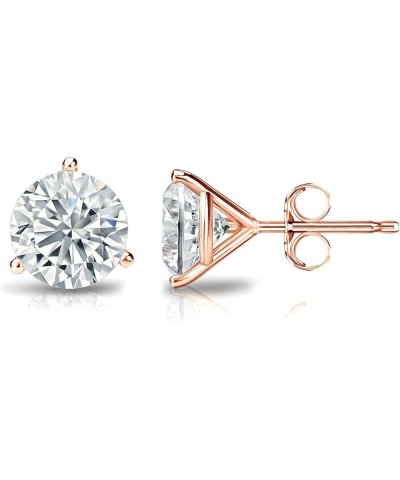 (VS1-VI2 Clarity) 1/20-1/8 Carat Cttw Lab-Grown Solitaire Diamond Stud Earrings Girls infants |14k Yellow or White or Rose/Pi...