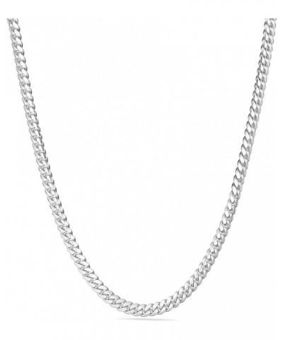 Solid 925 Sterling Silver 2MM,2.5MM, 3.5MM, 4MM Miami Cuban Chain Necklace- Lobster Lock-16-30"- Made In Italy 24 4MM $25.70 ...