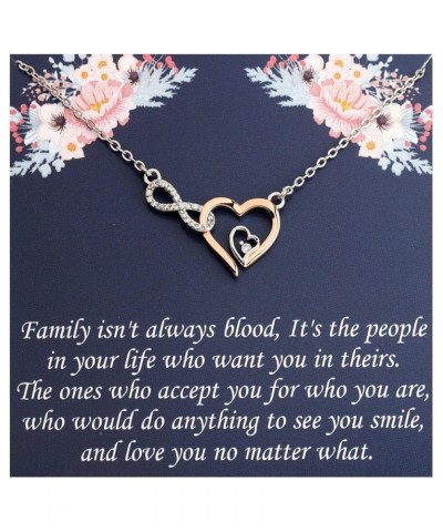 Bonus Sister in Law Necklace With Message Card Family Isn't Always Blood Wedding Jewelry Bridal Shower Gift bonus sister infi...