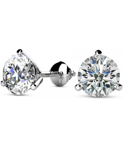 3/4-5 IGI Certified LAB-GROWN Round Cut Diamond Earrings 3 Prong Screw Back Value Collection (E-F COLOR, SI1-SI2 CLARITY) 2.0...