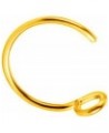 Nose Rings Hoop Stainless Steel Nose Piercing Jewelry Fake Lip Hoop Rings for Women Men Gold $3.59 Body Jewelry