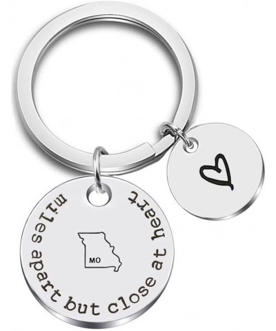 Miles Apart but Close at Heart United States Keychain Moving Away Gift Going Away Gift Long Distance Relationship Gift Mo-mis...