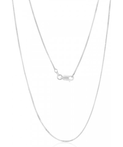 .925 Sterling Silver 0.7mm, 0.9mm, 1.1mm, 1.3mm, 1.5mm or 1.7mm Box Chain Necklace, Made In Italy 20.0 Inches 1.1mm $14.40 Ne...