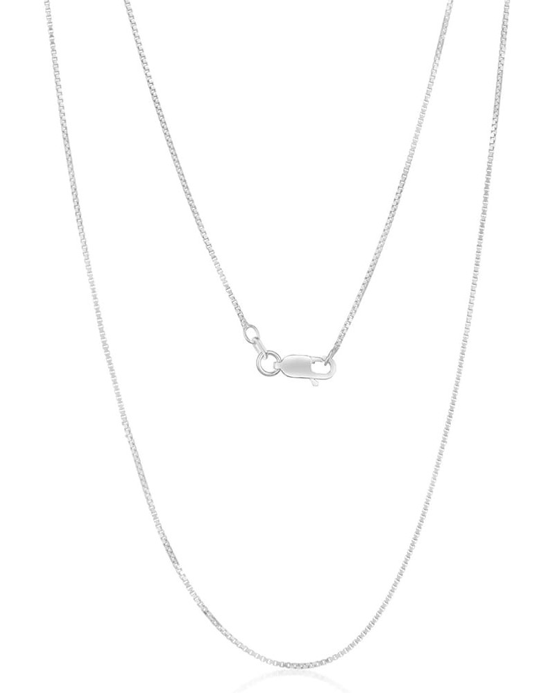 .925 Sterling Silver 0.7mm, 0.9mm, 1.1mm, 1.3mm, 1.5mm or 1.7mm Box Chain Necklace, Made In Italy 20.0 Inches 1.1mm $14.40 Ne...