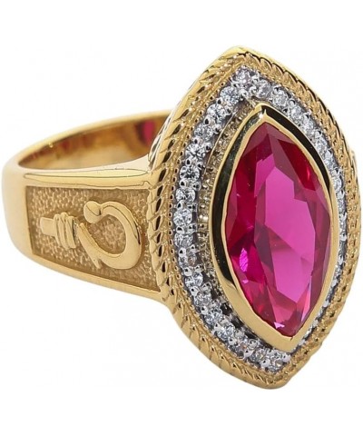 Pastoral's Staff Marquise Red Ruby Womens Bishop Ring $77.44 Rings